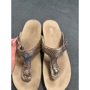 SAS Tripad Comfort Women Bronze Metallic Polka Dot‎ Thong Sandals Made in USA